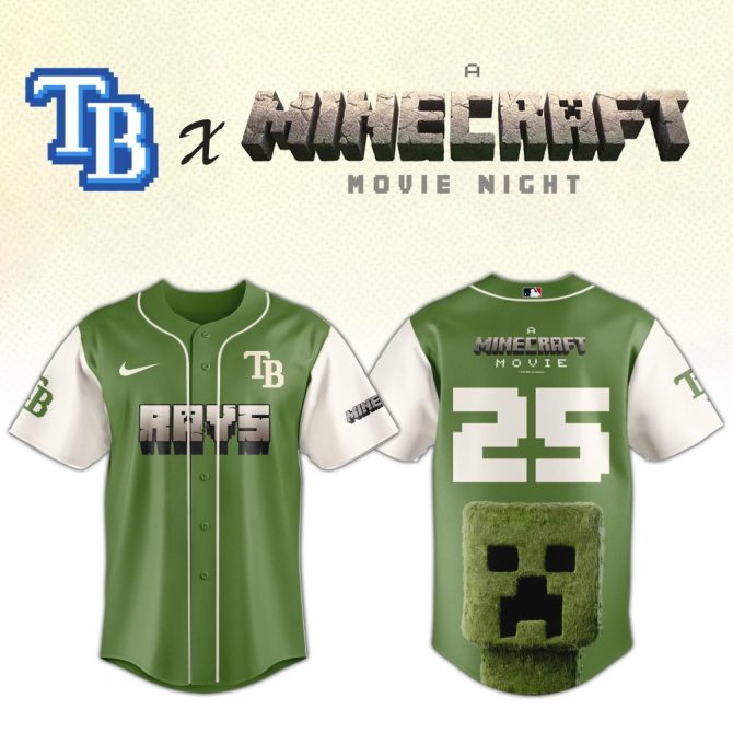 Minecraft Movie Night Jersey - Limited Edition Baseball Style - Perfect For Fans & Collectors!