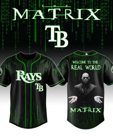 Matrix-Inspired Baseball Jersey - Rays Tb Edition , Futuristic Style & Comfort