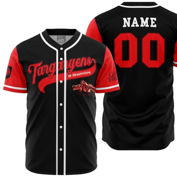 Custom Targaryen Dragonstone Jersey - Game Of Thrones Fan Apparel, Personalized Name & Number