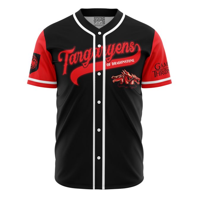Game Of Thrones Targaryen Baseball Jersey – Stylish Black & Red Fan Apparel