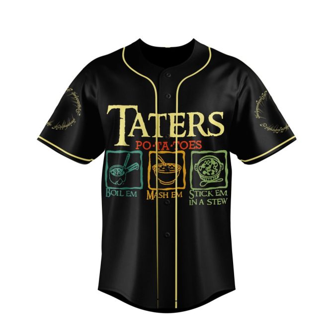 Custom Name Baseball Jersey - Funny Taters Potatoes Design – Personalized Gift For Fans - Image 5