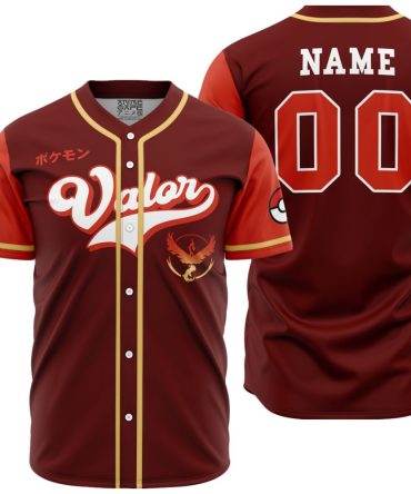 Custom Team Valor Baseball Jersey - Personalized Name & Number, Unisex Sportswear