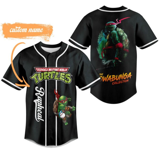 Custom Tmnt Baseball Jersey – Cowabunga Collection - Personalized Ninja Turtle Shirt