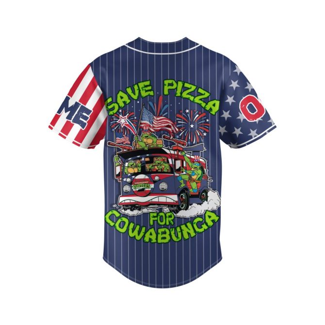 Celebrate In Style With Limited Edition Tmnt Patriotic Baseball Jersey - Perfect For Pizza Parties! - Image 2