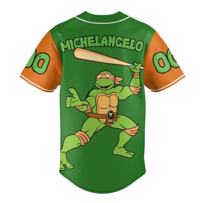 Custom Teenage Mutant Ninja Turtles Baseball Jersey - Personalized Name & Number - Image 3