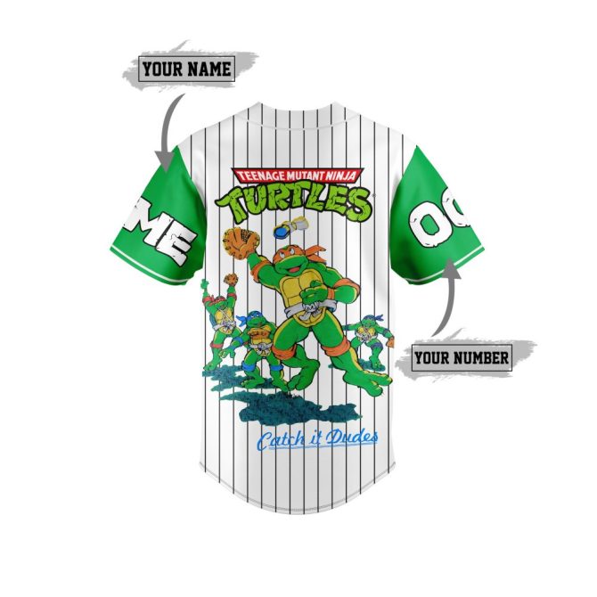 Customize Your Tmnt Baseball Jersey – Add Name & Number! - Image 3