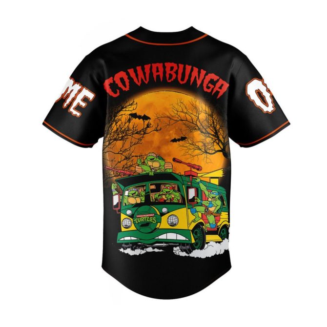 Customizable Tmnt Halloween Jersey – Personalize Name & Number – Cowabunga Style! - Image 3