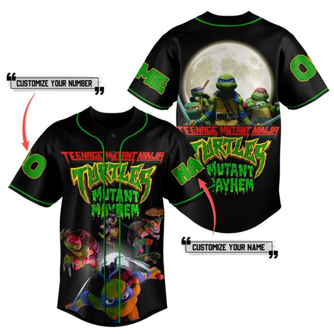 Customizable Teenage Mutant Ninja Turtles Jersey - Personalize Your Name & Number!