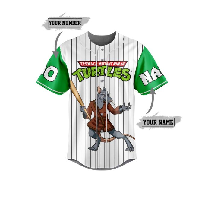 Customize Your Tmnt Baseball Jersey – Add Name & Number! - Image 2