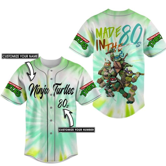 Custom 80S Ninja Turtles Jersey - Personalize Name & Number , Retro Fan Gear