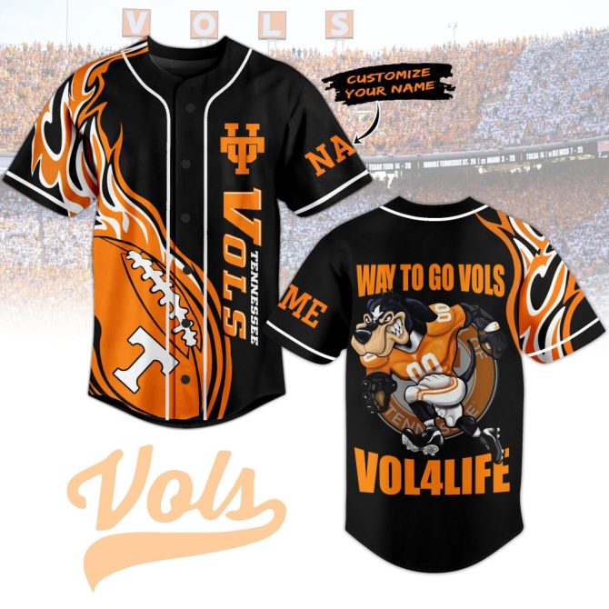 Custom Tennessee Vols Jersey – Personalized Name & Number – Unique Gift For Fans!