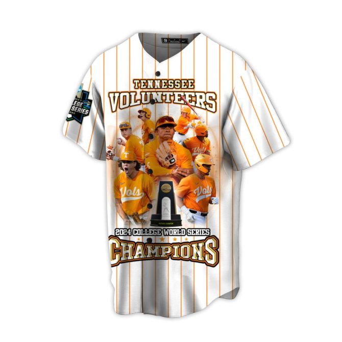 Tennessee Volunteers Custom Jersey – 2024 College World Series Champions – Personalize Name & Number! - Image 2