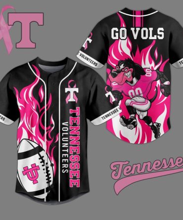 Tennessee Volunteers Pink Ribbon Football Jersey – Support & Style In One!