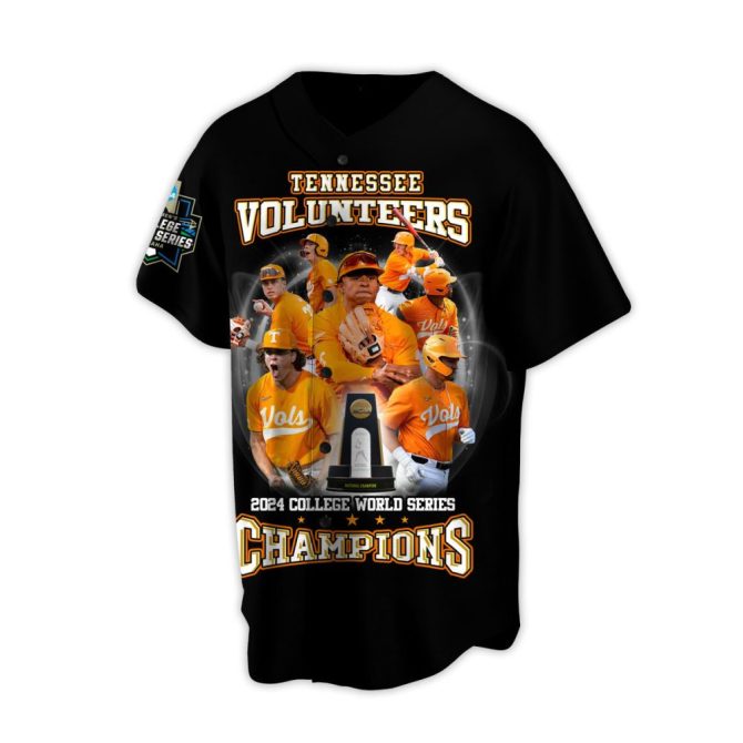 Custom Tennessee Volunteers 2024 Champs Jersey - College World Series Winner Apparel - Image 2