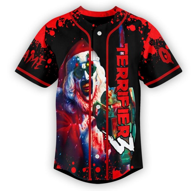 Custom Terrifier Baseball Jersey – Art The Clown Design, Personalize Name & Number - Image 2