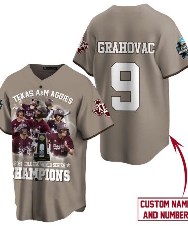 Custom Texas A&M Aggies 2024 Champions Jersey - Personalize Name & Number!
