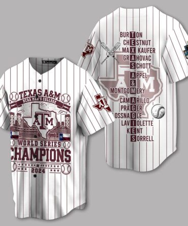 Certainly! Here'S A High-Ctr Product Title For Your Google Shopping Ad:

Texas A&M 2024 Ncaa Champs Baseball Jersey - Limited Edition Fan Gear