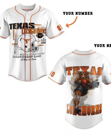 Custom Texas Longhorns Jersey - Personalize Name & Number - Big 12 Championship Gear