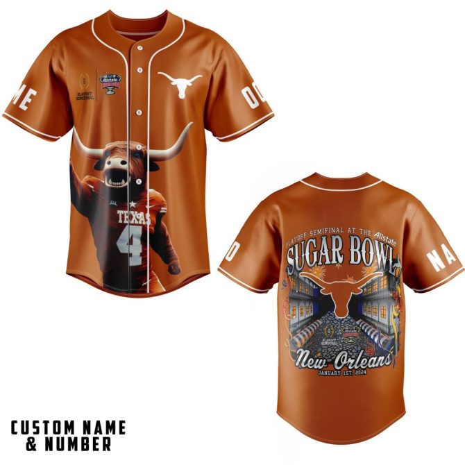 Custom Texas Sugar Bowl Jersey - Personalized Name & Number, Limited Edition Sportswear