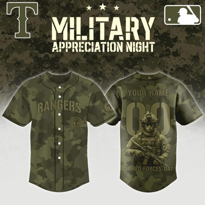 Custom Camo Baseball Jersey - Military Appreciation Night Special Edition