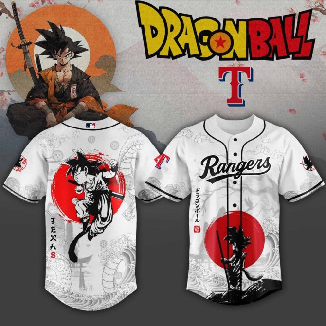 Dragon Ball Z X Texas Rangers Exclusive Anime Baseball Jersey - Limited Edition Collectible