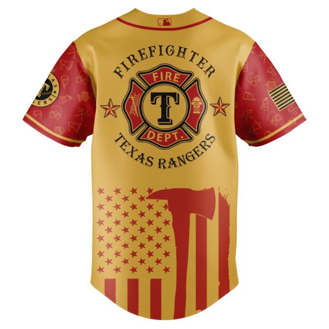 Honor Heroes: Firefighter Appreciation Night Texas Rangers Jersey - Image 3
