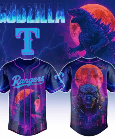 Epic Godzilla Rangers Baseball Jersey – Bold Neon Design, Perfect Gift!