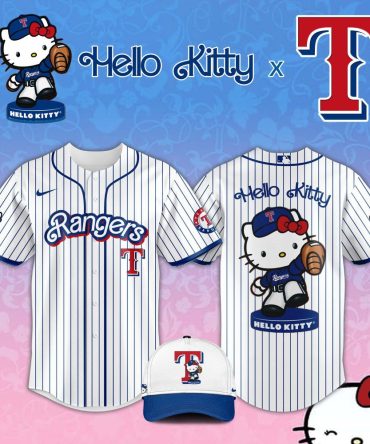 Hello Kitty X Rangers Baseball Jersey & Cap Set – Limited Edition