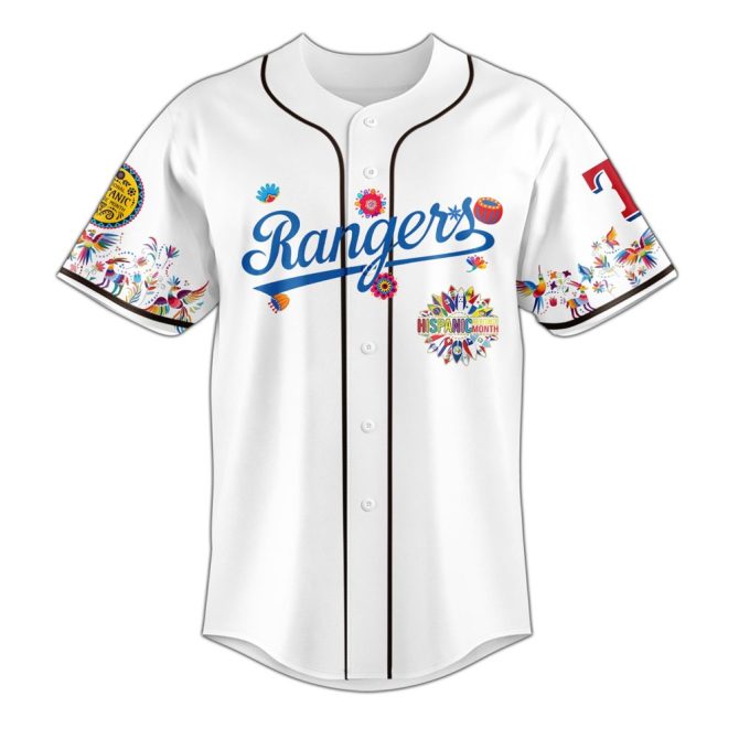 Celebrate National Hispanic Heritage Month With Exclusive Rangers Baseball Jersey - Vibrant Design! - Image 2