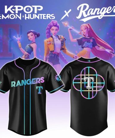 K-Pop Demon Hunters X Rangers Black Baseball Jersey - Limited Edition Fashion