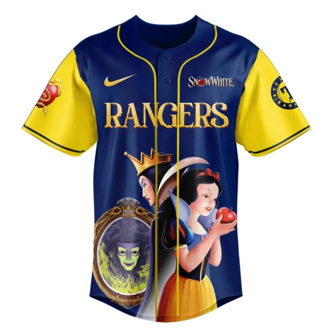 Exclusive Snow White Mlb Rangers Jersey - Limited Edition Disney Collaboration - Image 2