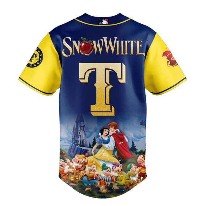 Exclusive Snow White Mlb Rangers Jersey - Limited Edition Disney Collaboration - Image 3