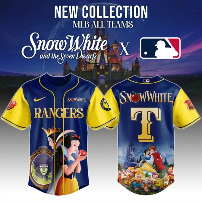 Exclusive Snow White Mlb Rangers Jersey - Limited Edition Disney Collaboration