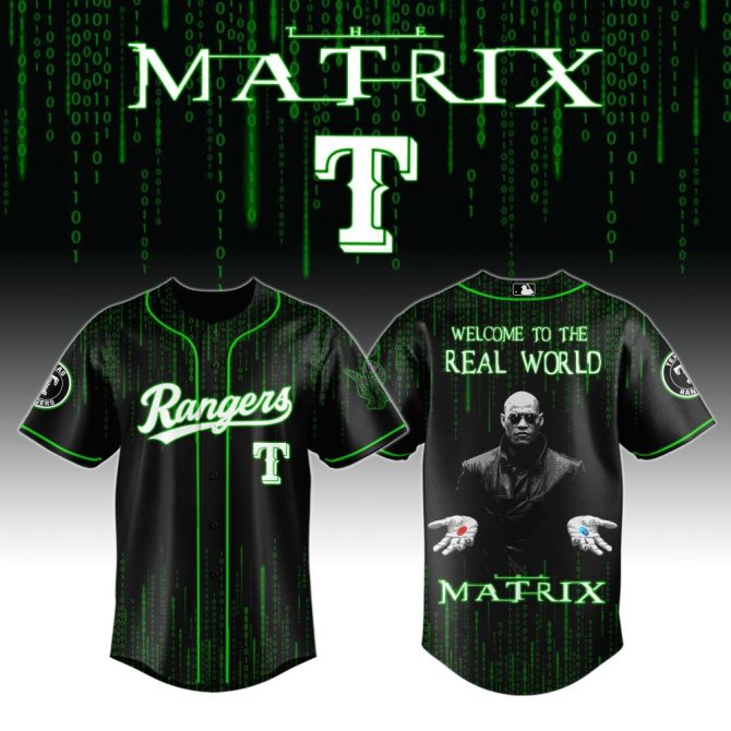 Matrix-Inspired Rangers Jersey - Futuristic Design, Bold Graphics, Unique Fan Gear!