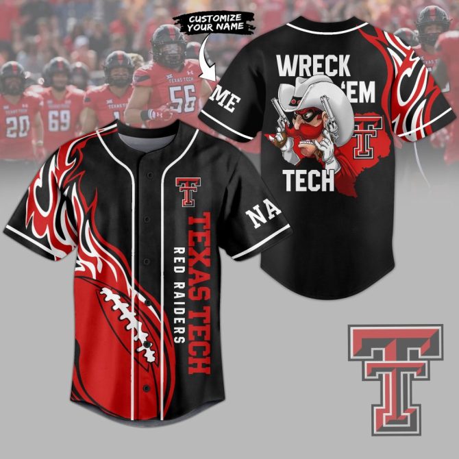 Custom Texas Tech Red Raiders Jersey - Personalized Fan Gear, Perfect For Game Day!