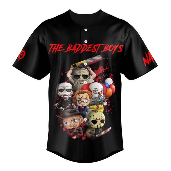 Custom Horror Character Jersey Shirt - Personalize Name & Number - The Baddest Boys Design - Image 3