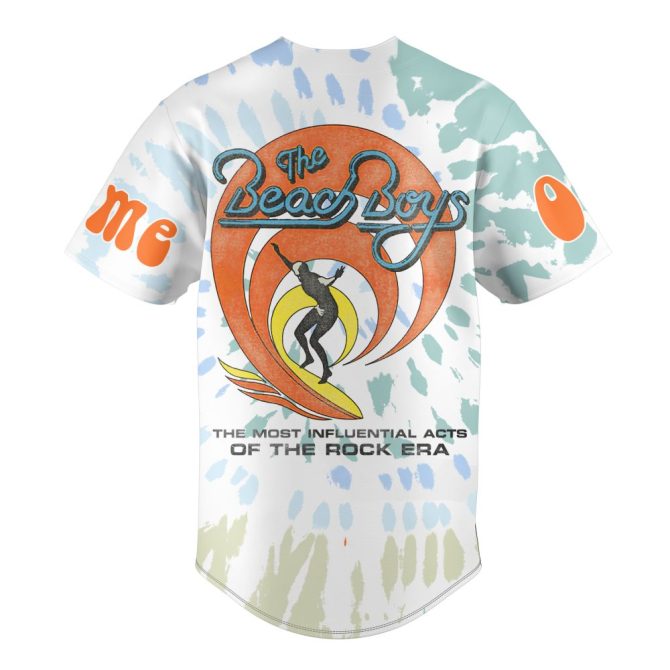 Custom Beach Vibes Baseball Jersey - Add Your Name & Number - Retro Surf Style Shirt - Image 3
