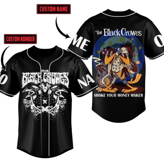 Custom Black Crowes Baseball Jersey – Personalized Name & Number – Unique Band Merch - Image 2