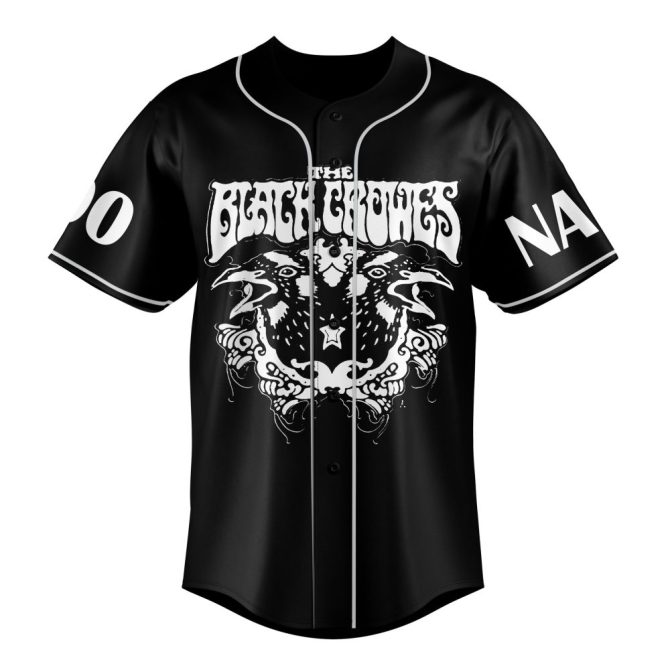 Custom Black Crowes Baseball Jersey – Personalized Name & Number – Unique Band Merch - Image 3