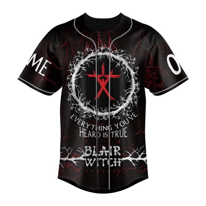 Custom Blair Witch Baseball Jersey - Personalize Name & Number - Horror Movie Fan Apparel - Image 2