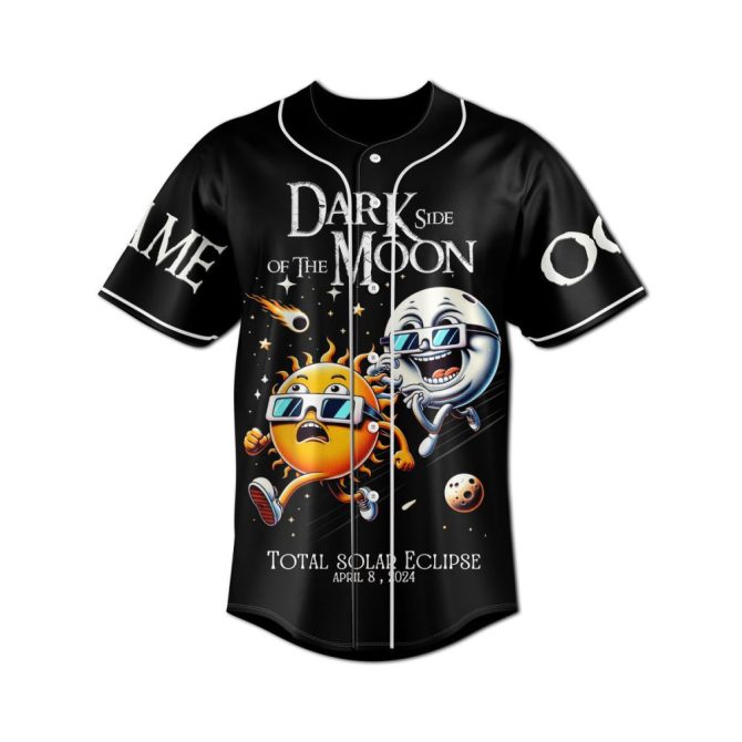 Custom Solar Eclipse 2024 Jersey - Dark Side Of The Moon Design, Personalized Name & Number - Image 3