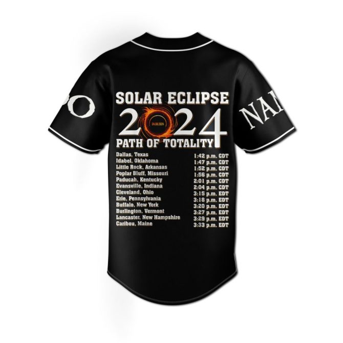 Custom Solar Eclipse 2024 Jersey - Dark Side Of The Moon Design, Personalized Name & Number - Image 2
