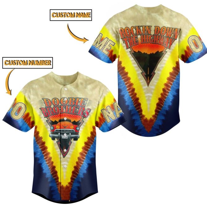 Customizable Tie-Dye Rock Band Jersey – Personalize Name & Number