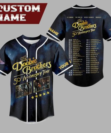 Custom Doobie Brothers 50Th Anniversary Tour Jersey - Personalized Music Memorabilia