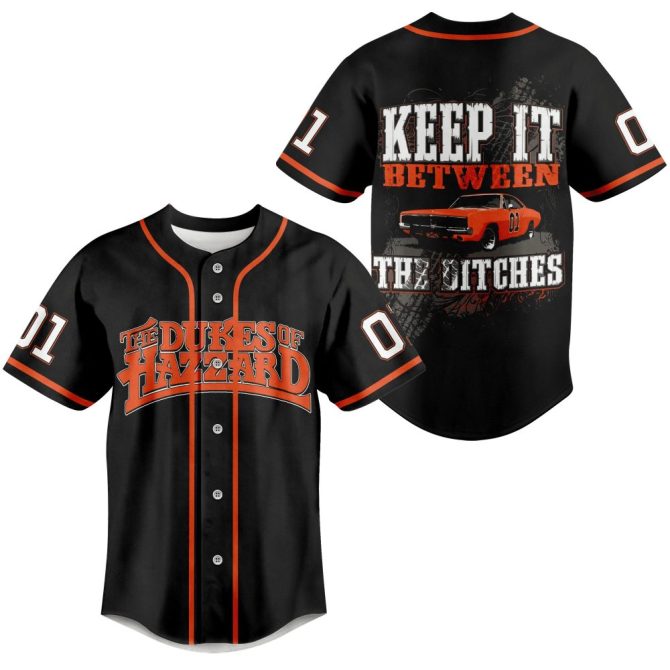 Dukes Of Hazzard Baseball Jersey - Stylish Retro Design , Perfect Gift For Fans