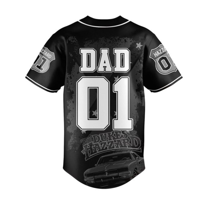 Customizable Dukes Of Hazzard Baseball Jersey - Personalize Name & Number - Perfect Gift For Dad! - Image 4