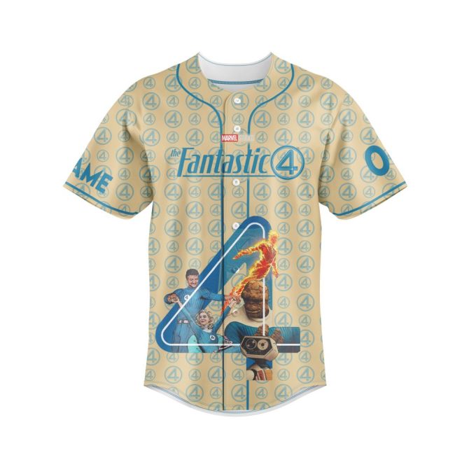 Customizable Fantastic Four Baseball Jersey – Personalized Name & Number – Marvel Fans’ Must-Have! - Image 3