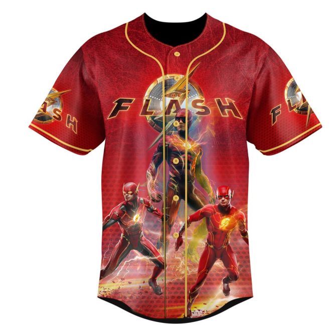 Custom Flash Baseball Jersey – Add Your Name & Number For A Unique Heroic Look! - Image 2