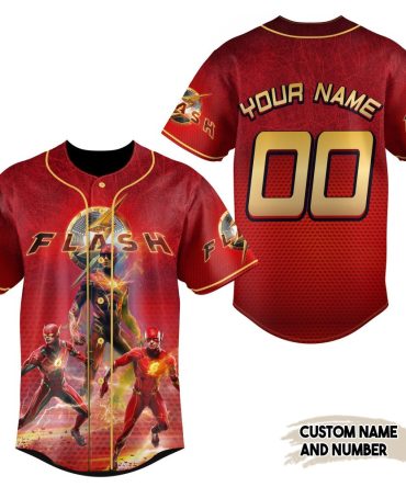 Custom Flash Baseball Jersey – Add Your Name & Number For A Unique Heroic Look!