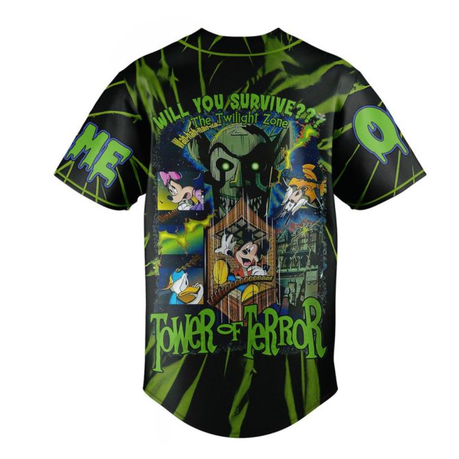 Customizable Twilight Zone Tower Of Terror Baseball Jersey - Personalize Your Name & Number! - Image 3